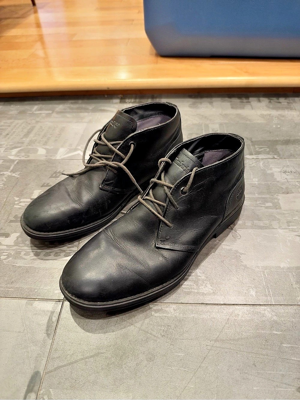 Timberland 6-Inch A16QZ Black Leather Boots US 10